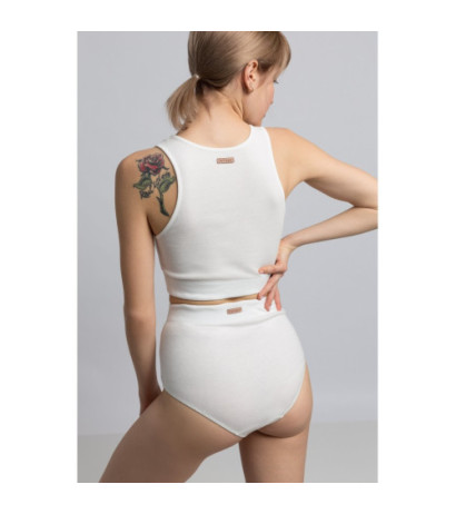 LA066 Cotton high-waisted panties - white