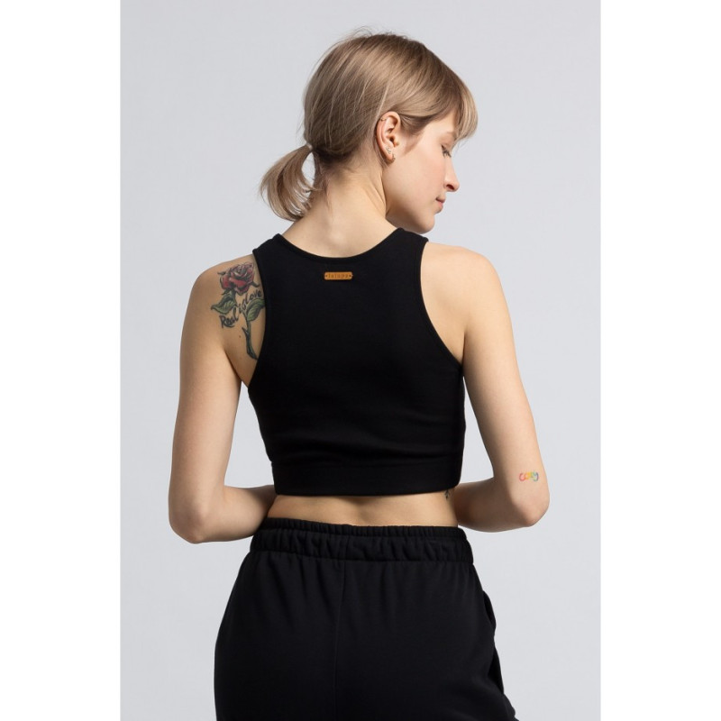 LA067 Cotton short top - black