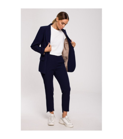 M602 Lined button-up jacket - navy blue