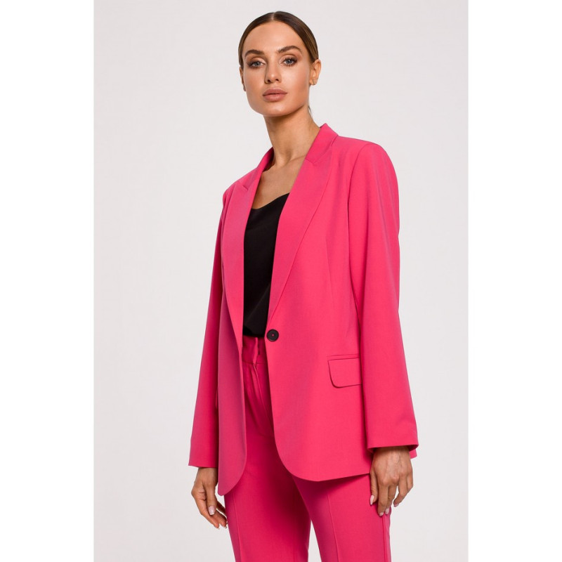 M602 Lined button-up jacket - pink