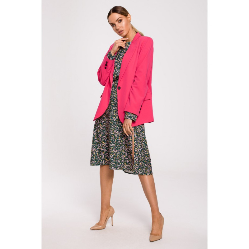 M602 Lined button-up jacket - pink