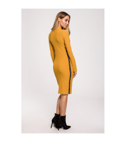 M606 Midi dress with teardrop - mustard