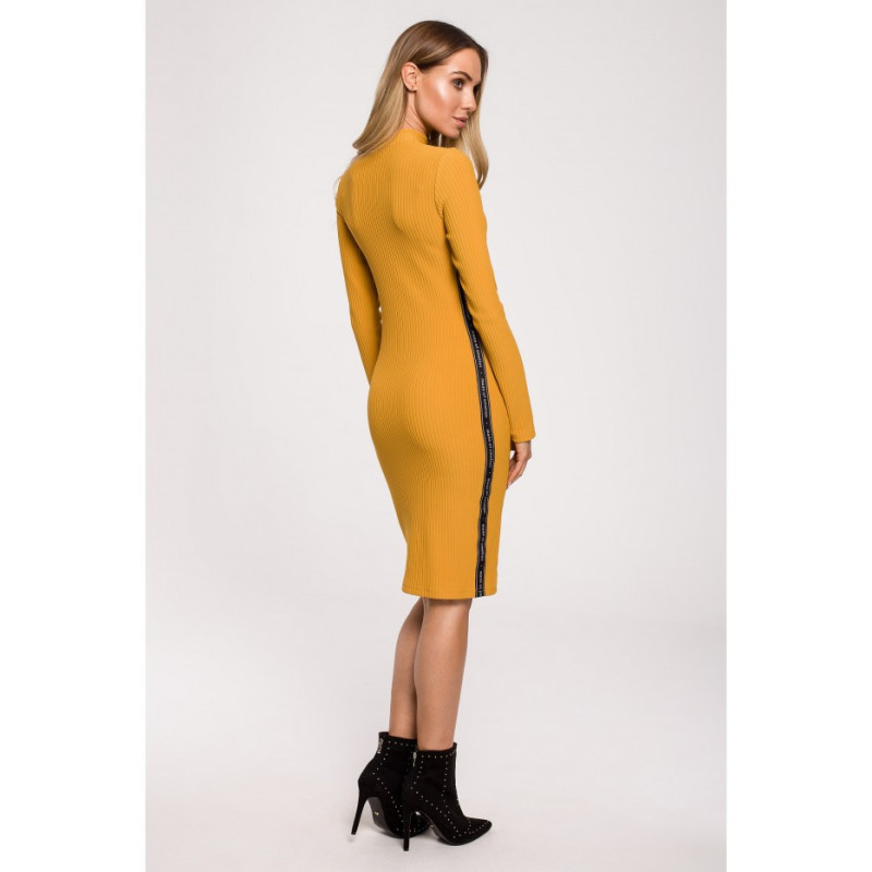 M606 Midi dress with teardrop - mustard