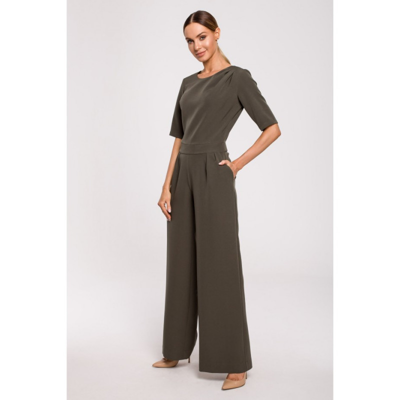 M611 Wide-legged jumpsuit - khaki