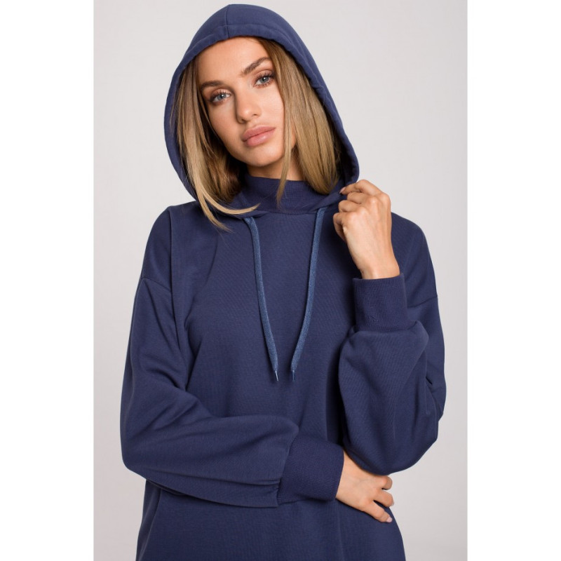 M615 Turtleneck and hooded dress - blue