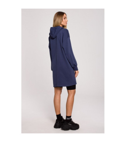 M615 Turtleneck and hooded dress - blue