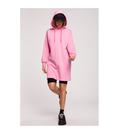 M615 Turtleneck and hooded dress - pink