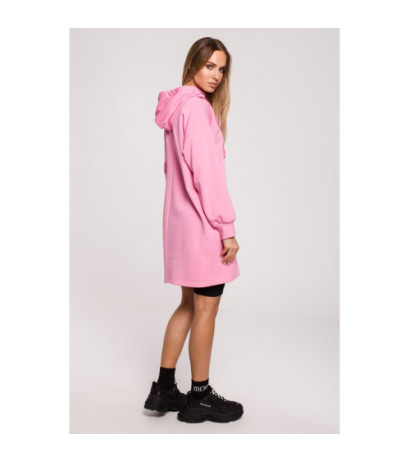 M615 Turtleneck and hooded dress - pink