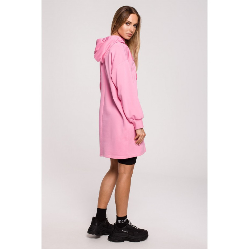 M615 Turtleneck and hooded dress - pink