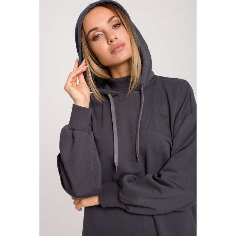 M615 Turtleneck and hooded dress - steel