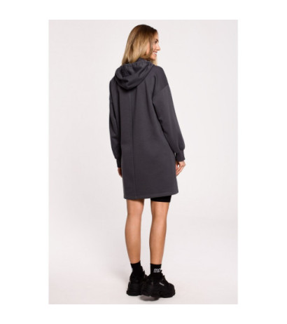 M615 Turtleneck and hooded dress - steel