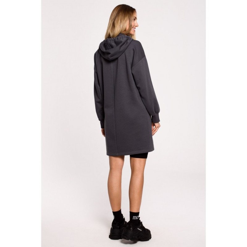 M615 Turtleneck and hooded dress - steel