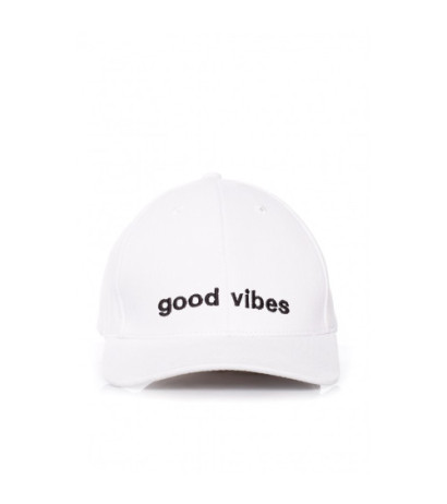 M625 GOOD VIBES embroidered baseball cap - white