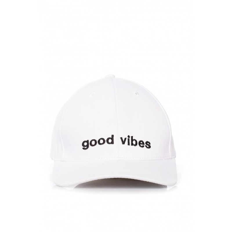 M625 GOOD VIBES embroidered baseball cap - white