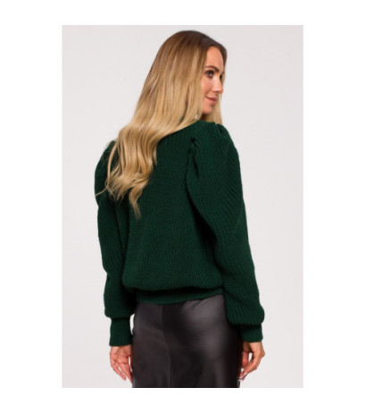 M629 Short cardigan with buffets - green