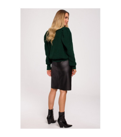 M629 Short cardigan with buffets - green