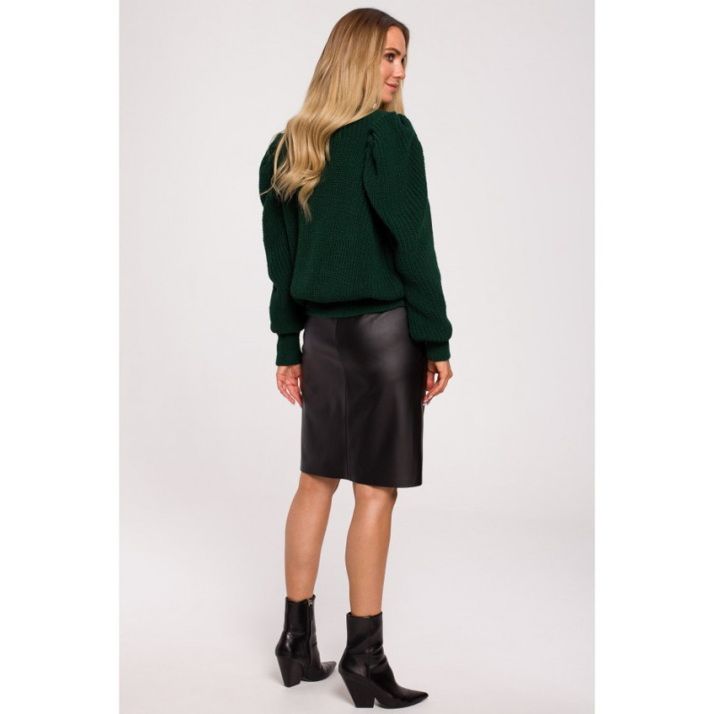 M629 Short cardigan with buffets - green