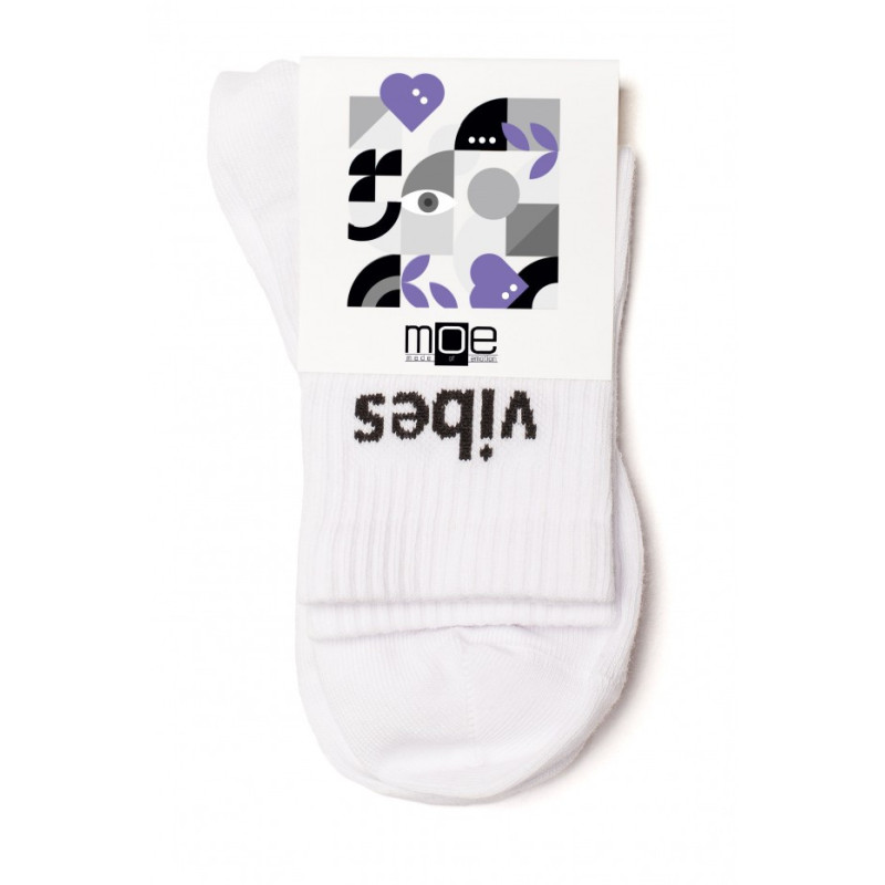 M628 GOOD VIBES socks - white