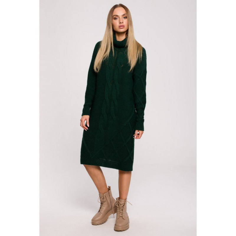 M634 Sweater turtleneck dress - green