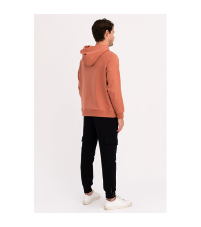 B198 UNISEX kangaroo hoodie - brick-red