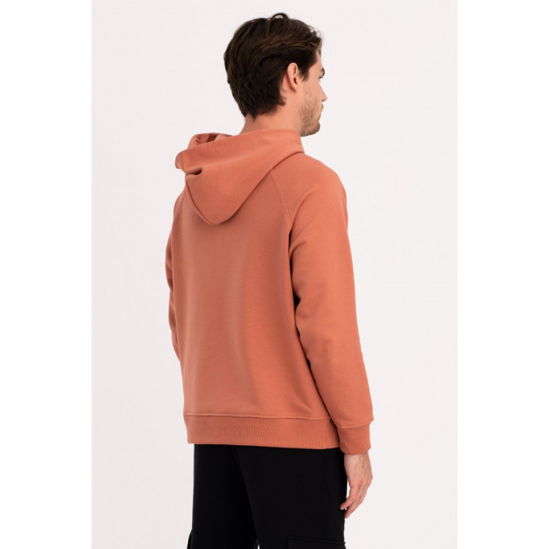 B198 UNISEX kangaroo hoodie - brick-red