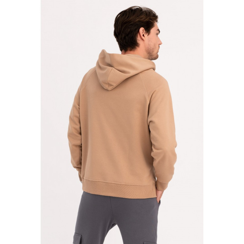 B198 UNISEX kangaroo hoodie - walnut