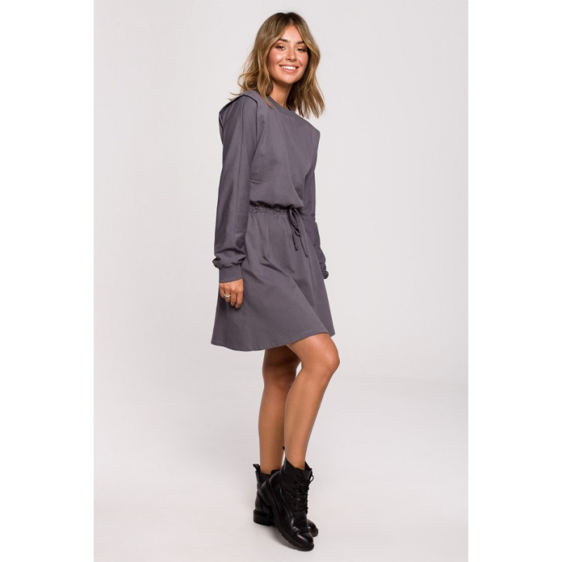 B208 Blush dress with binding - anthracite