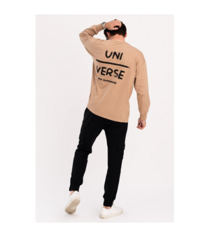 B212 UNISEX printed longsleeve - walnut