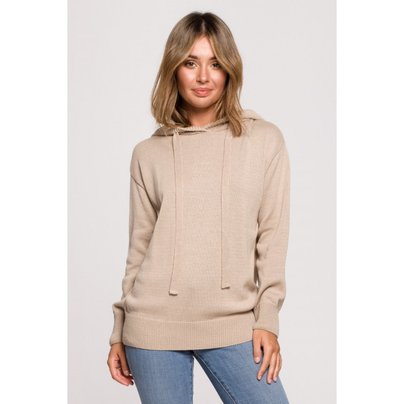 BK073 Hooded sweater - beige