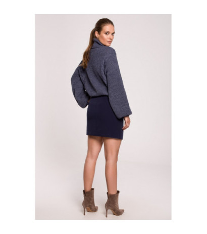 K124 Short turtleneck sweater - blue