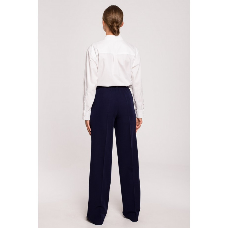 S283 Classic pants with edge - navy blue