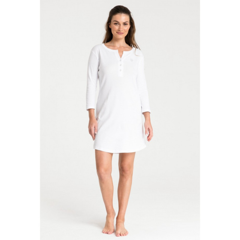 LA070 Button-up nightgown - white