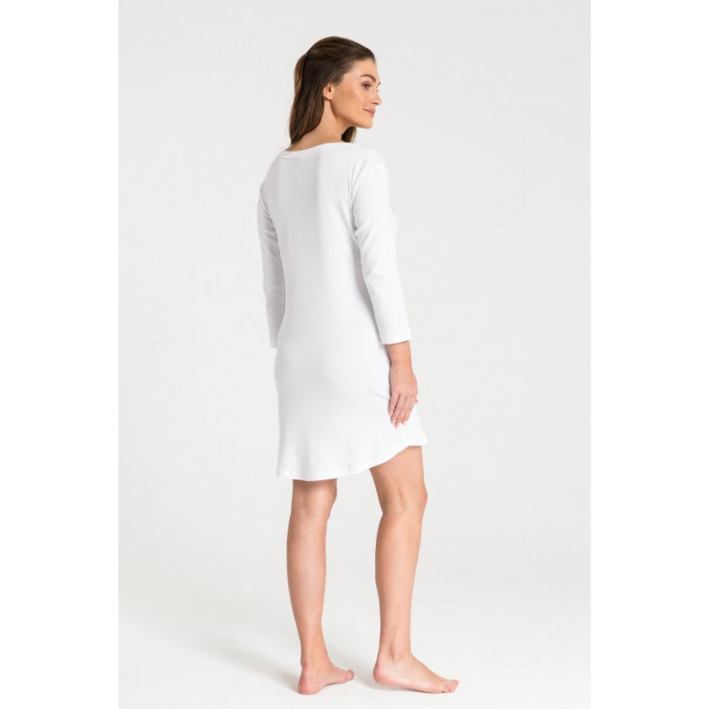 LA070 Button-up nightgown - white