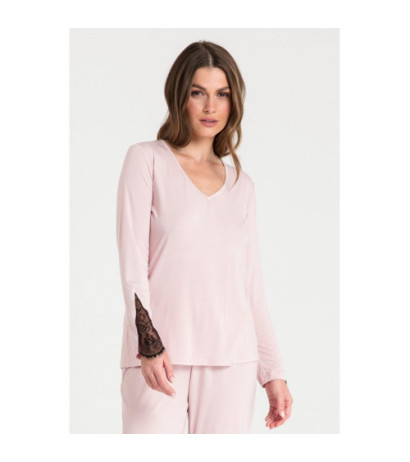 LA072 Sleeping Blouse with Lace - Pink