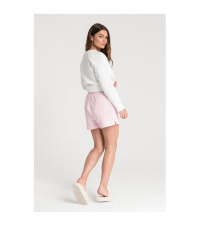 LA074 Waffle knit sleep shorts - pink