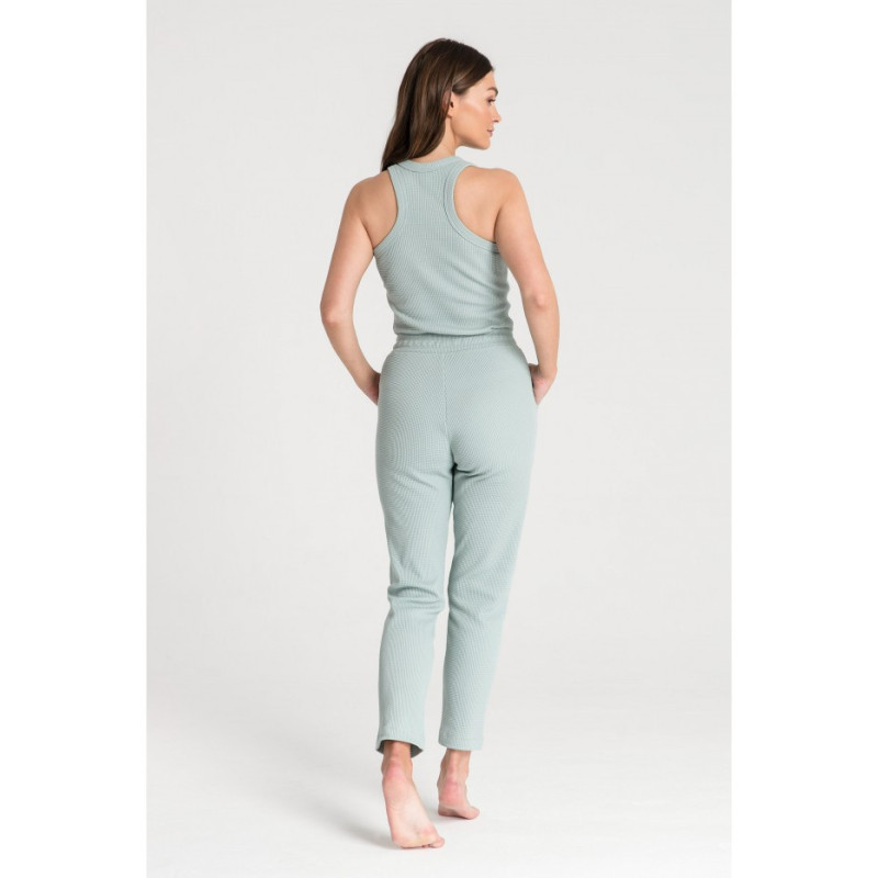 LA075 Knitted waffle pants - sage