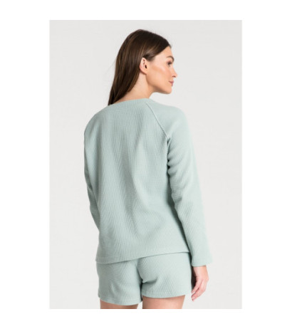 LA076 Wafer knit blouse - sage