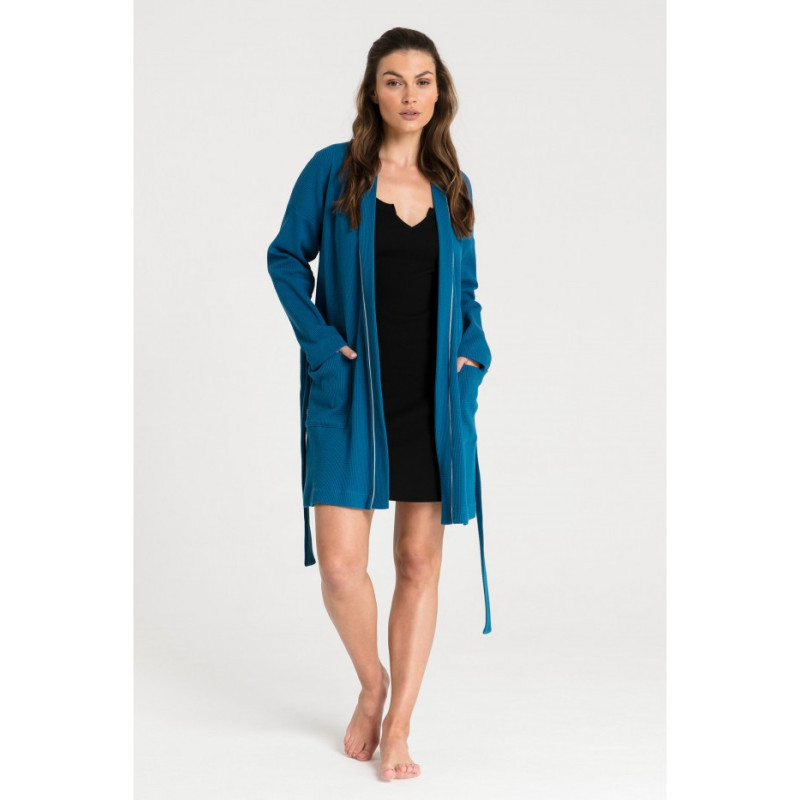 LA078 Wafer knit bathrobe - nautical