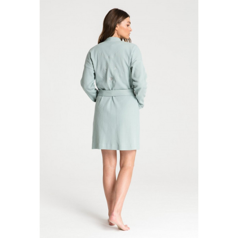 LA078 Wafer knit bathrobe - sage