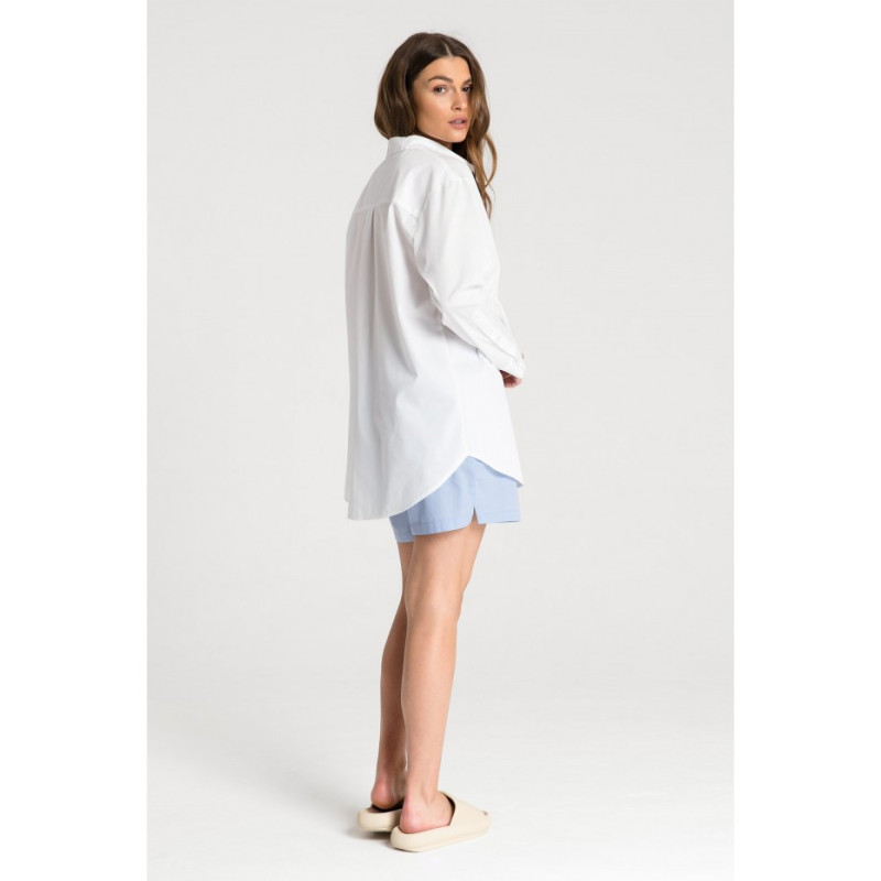 LA079 Classic shirt for sleeping and daytime - white