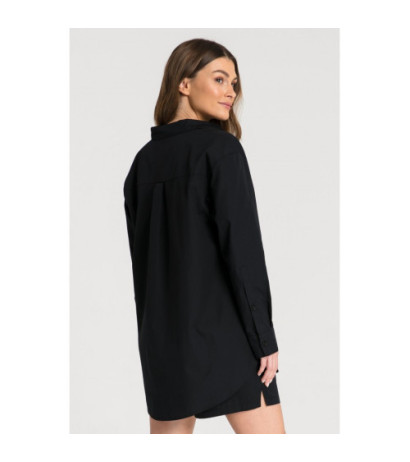 LA079 Classic shirt for sleeping and daytime - black