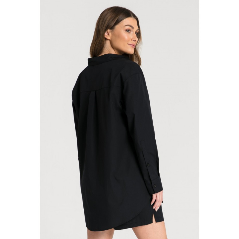 LA079 Classic shirt for sleeping and daytime - black