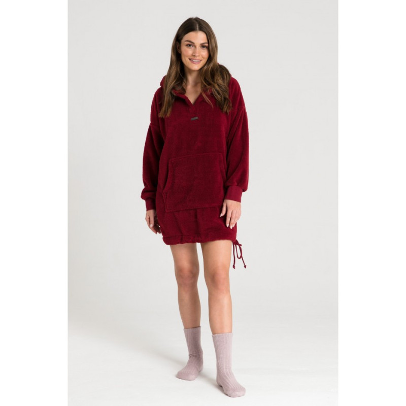 LA081 Plush oversize sweatshirt - maroon