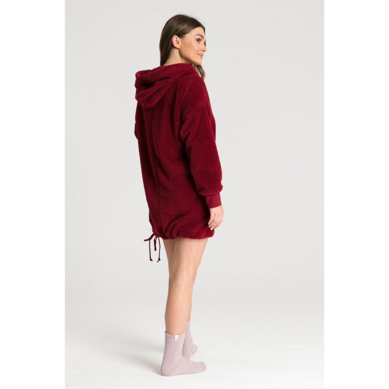 LA081 Plush oversize sweatshirt - maroon