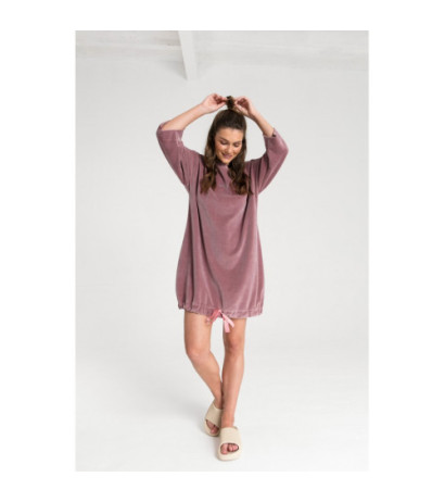 LA083 Velour tunic tied at...