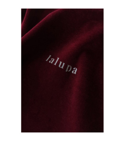 LA084 Velour sweatshirt with piping - maroon