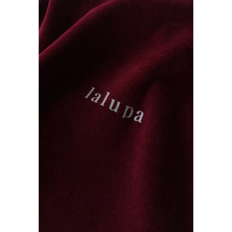 LA084 Velour sweatshirt with piping - maroon