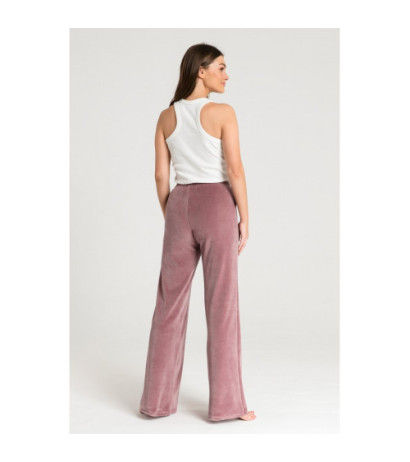 LA086 Pants with wide legs - dirty pink