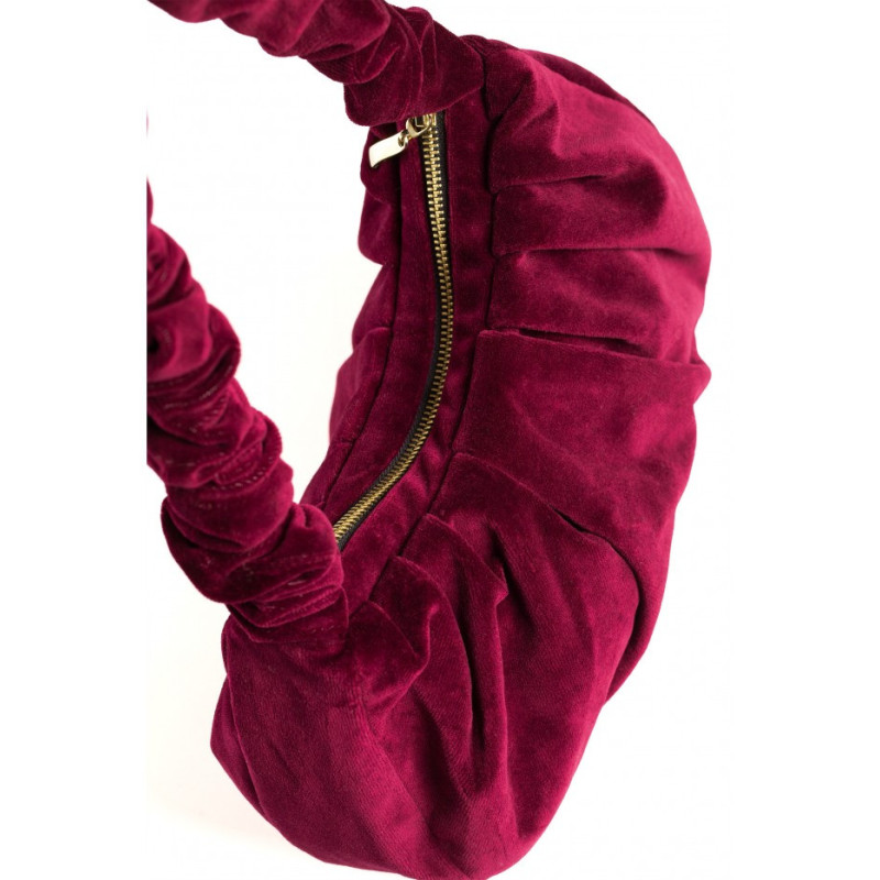 M657 Velour shoulder bag - maroon