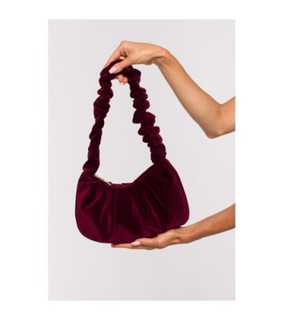 M657 Velour shoulder bag - maroon